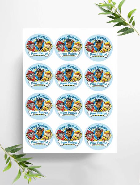 Paw Patrol Muffinaufleger, Ø ca. 6 cm, 0229x